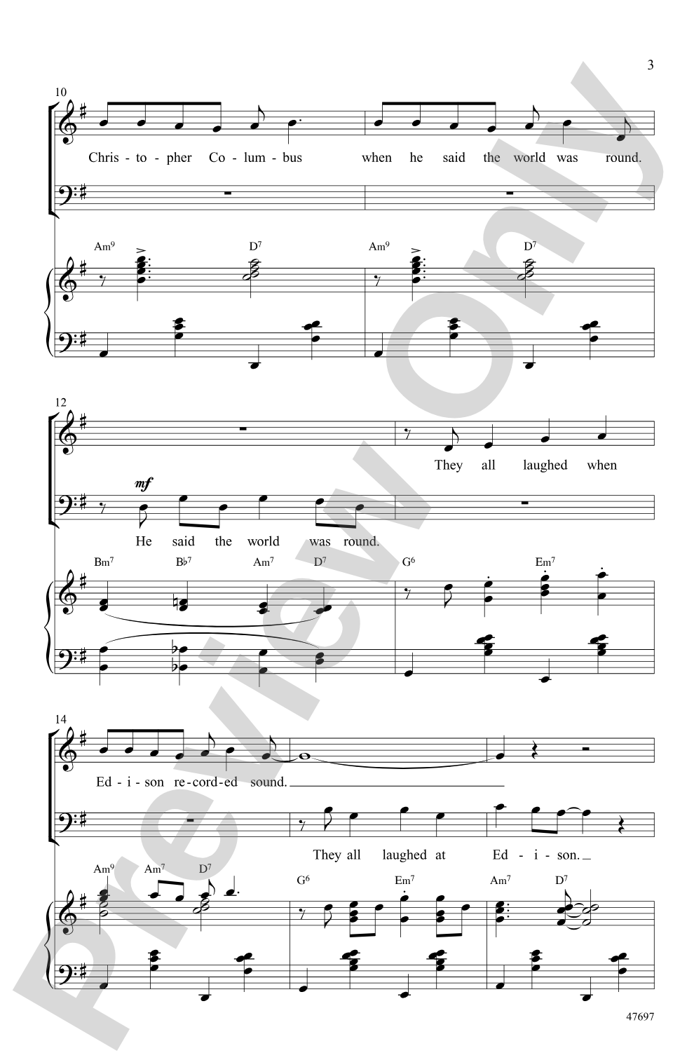 They All Laughed: SAB Choral Octavo