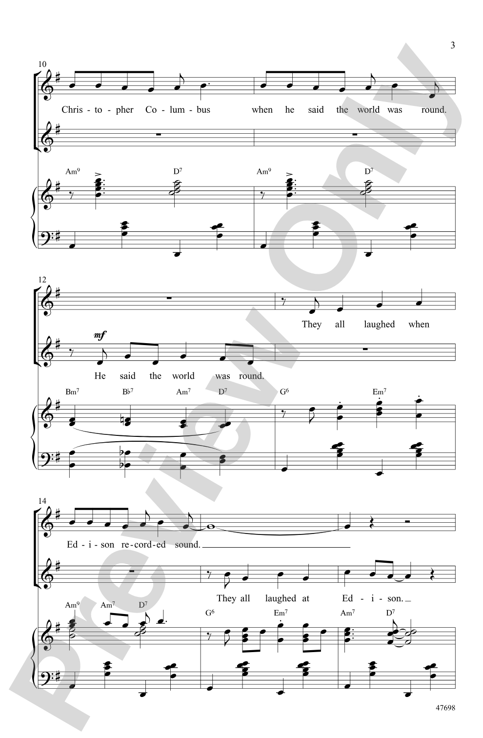 They All Laughed: SSA Choral Octavo