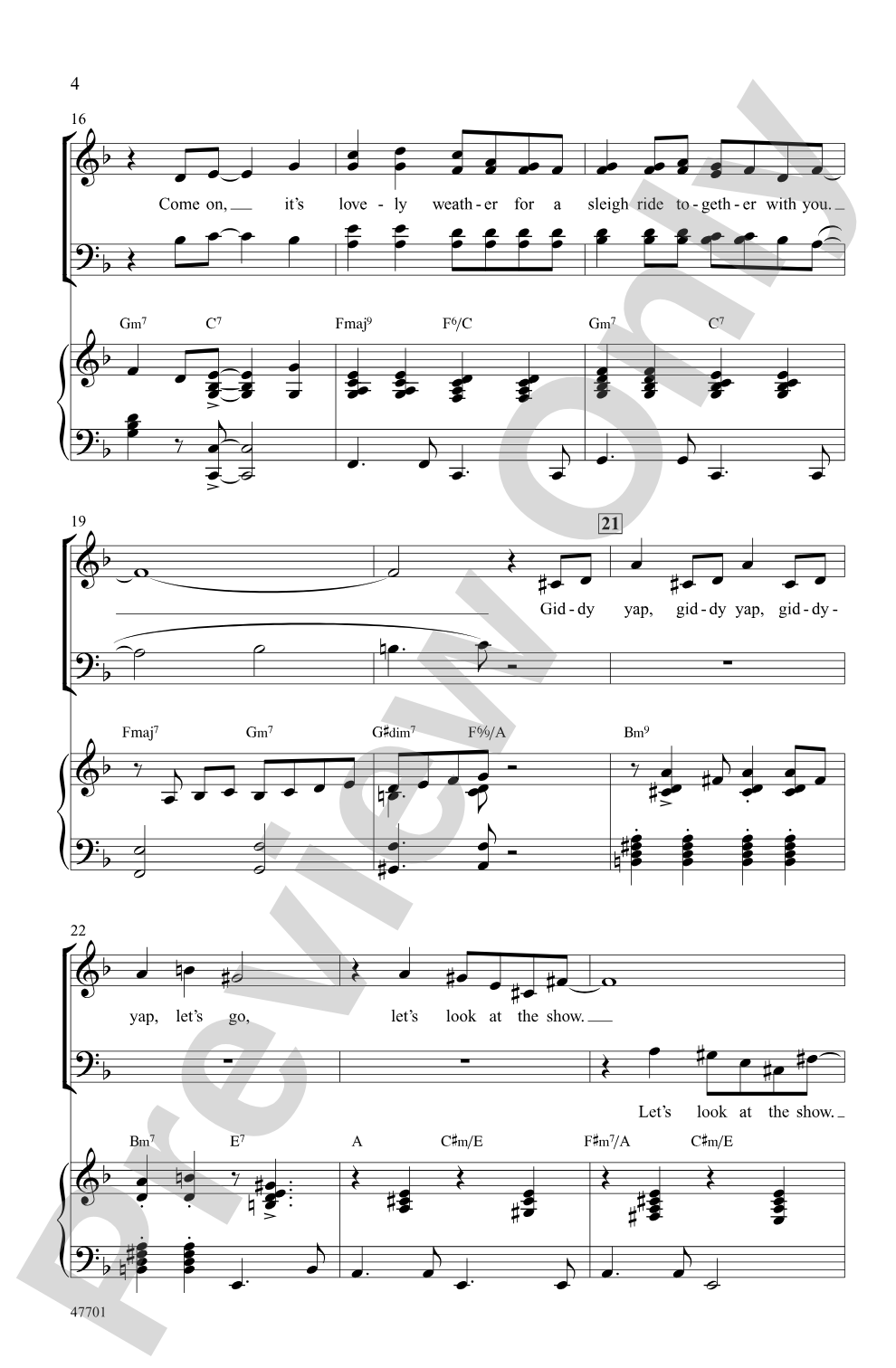 Sleigh Ride: SATB Choral Octavo