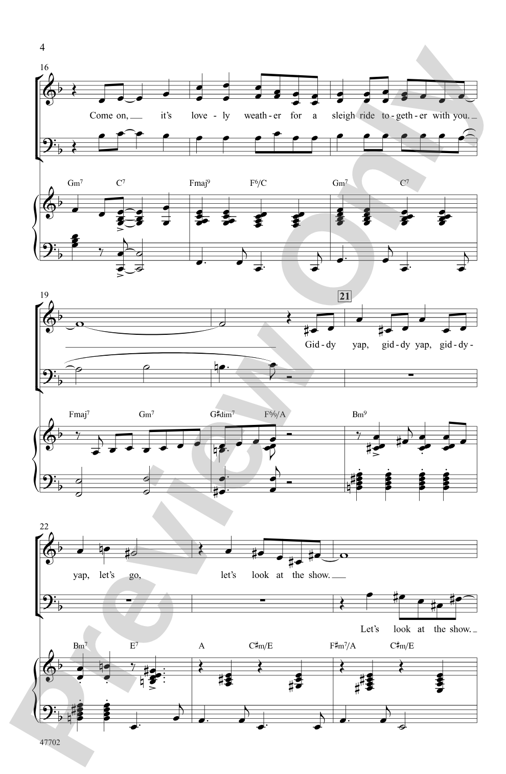 Sleigh Ride: SAB Choral Octavo