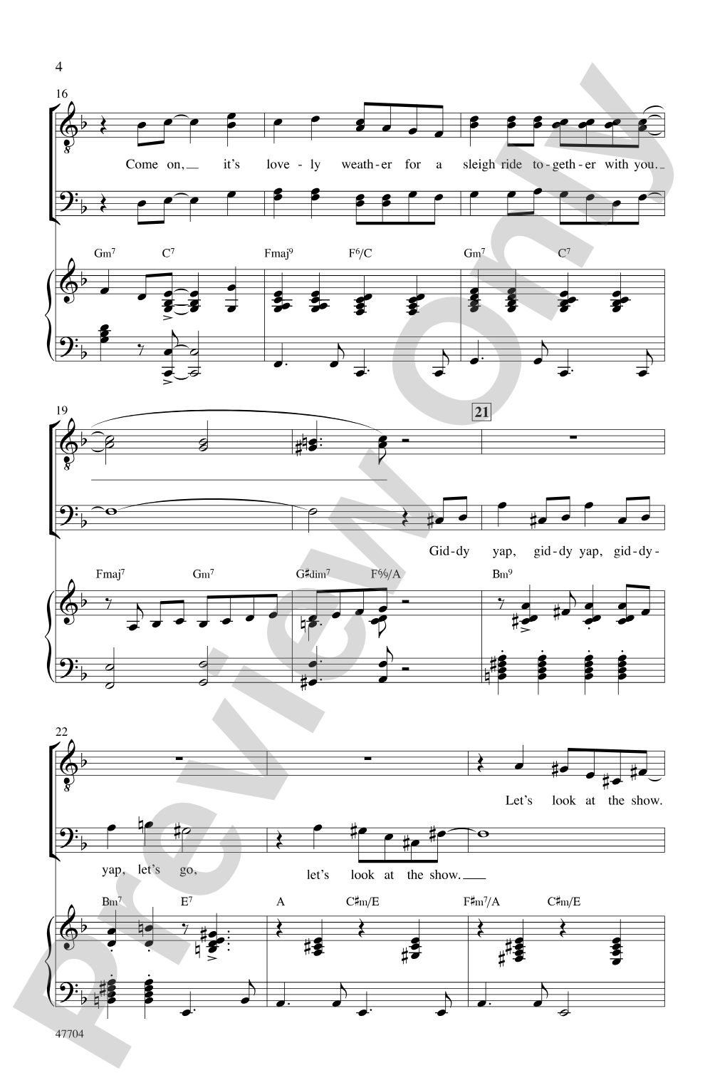 Sleigh Ride: TTBB Choral Octavo