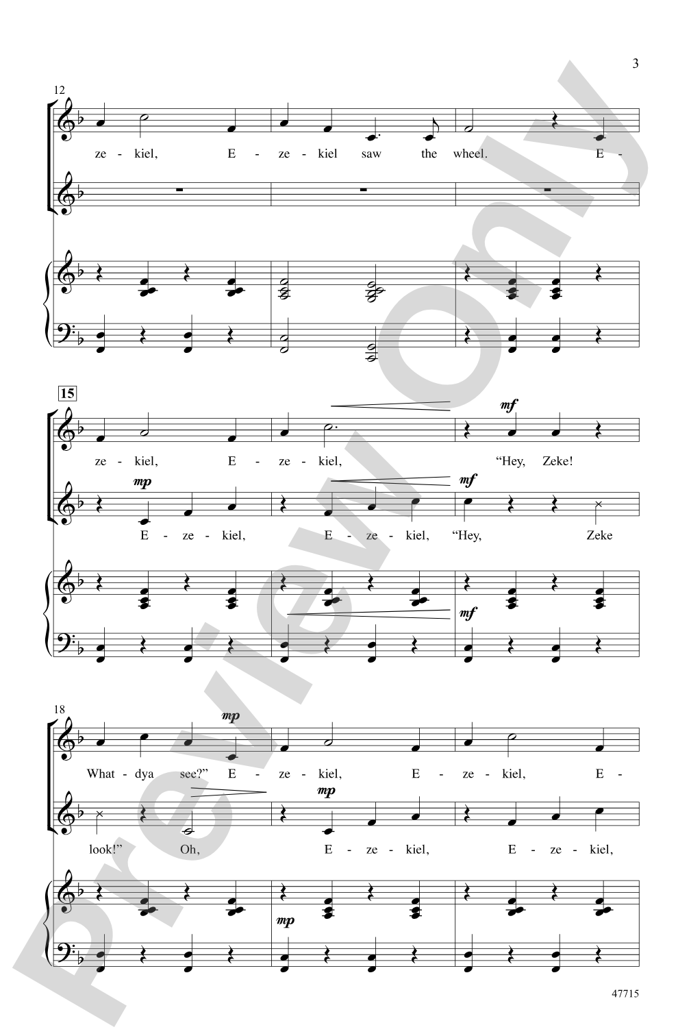 Ezekiel Saw the Wheel: 2-Part Choral Octavo