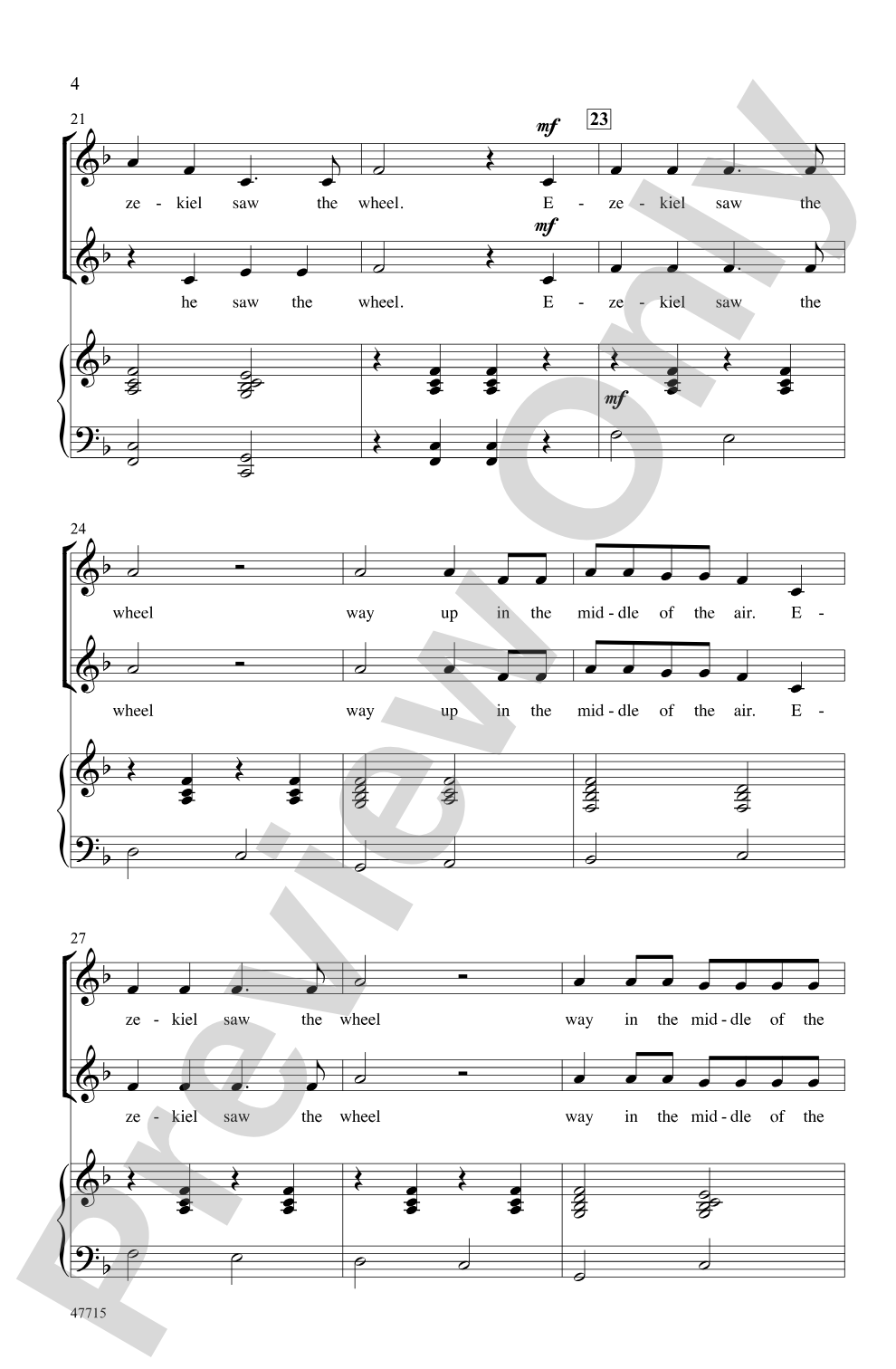 Ezekiel Saw the Wheel: 2-Part Choral Octavo