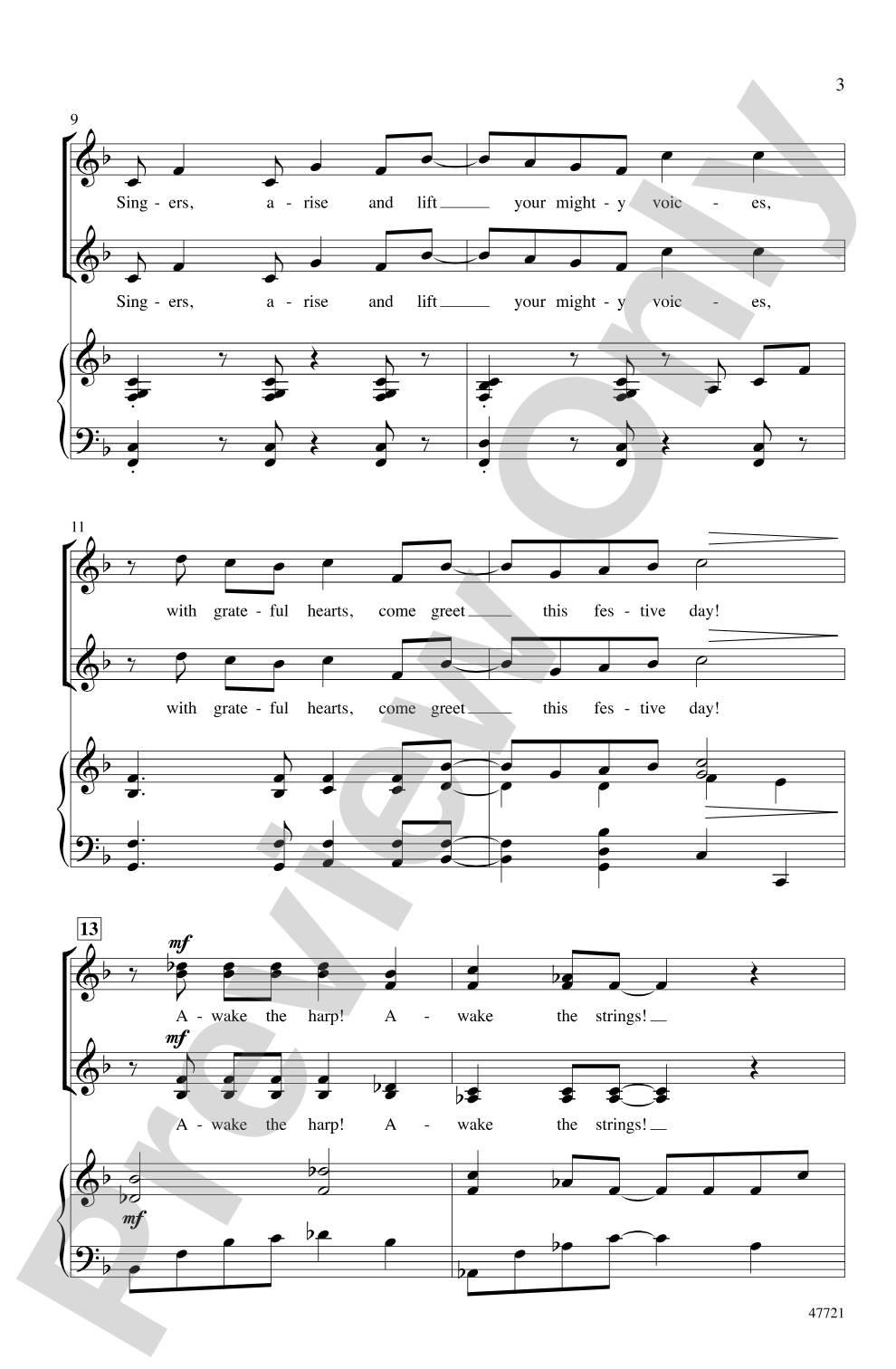 Singers, Arise!: SSAA Choral Octavo