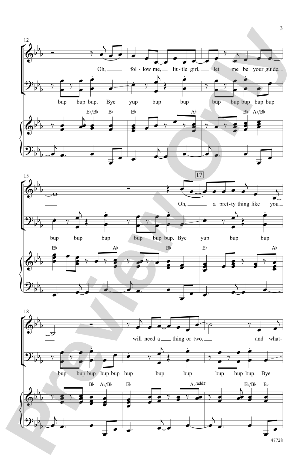 Mama Will Provide: SATB Choral Octavo