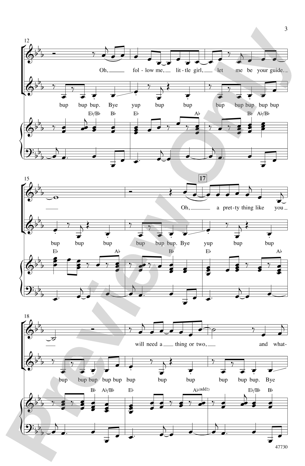 Mama Will Provide: SSA Choral Octavo