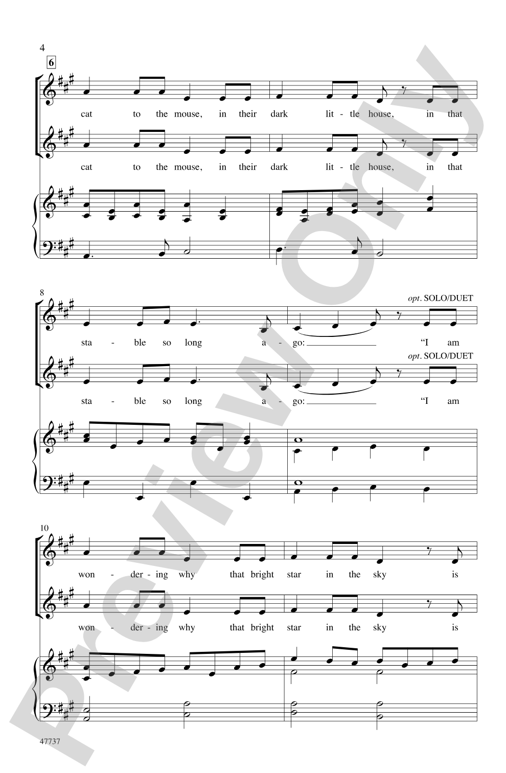 The Cat and the Mouse Carol: 2-Part Choral Octavo