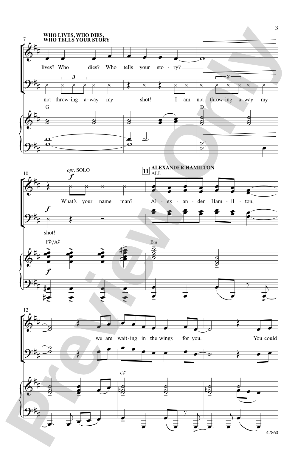Hamilton Highlights: SATB Choral Octavo