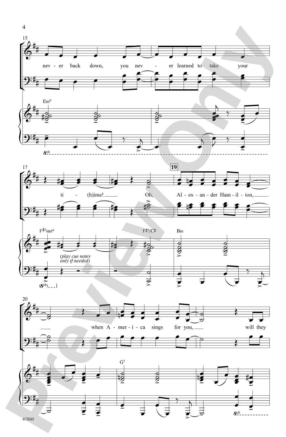 Hamilton Highlights: SATB Choral Octavo