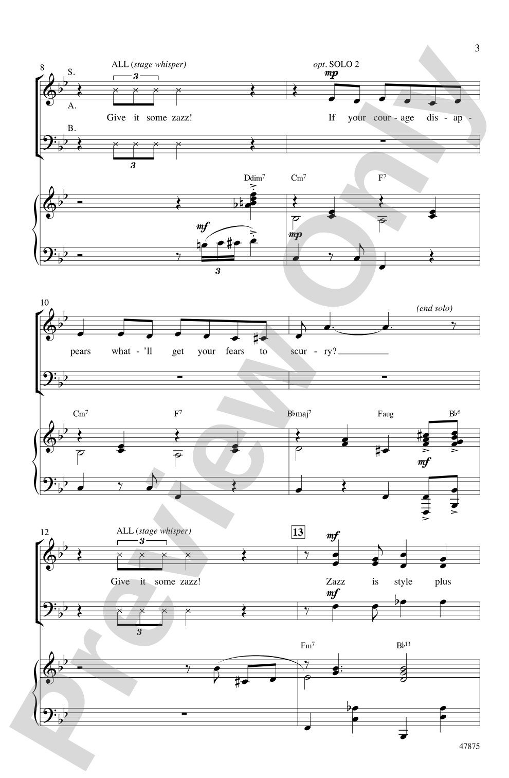 Zazz: SAB Choral Octavo