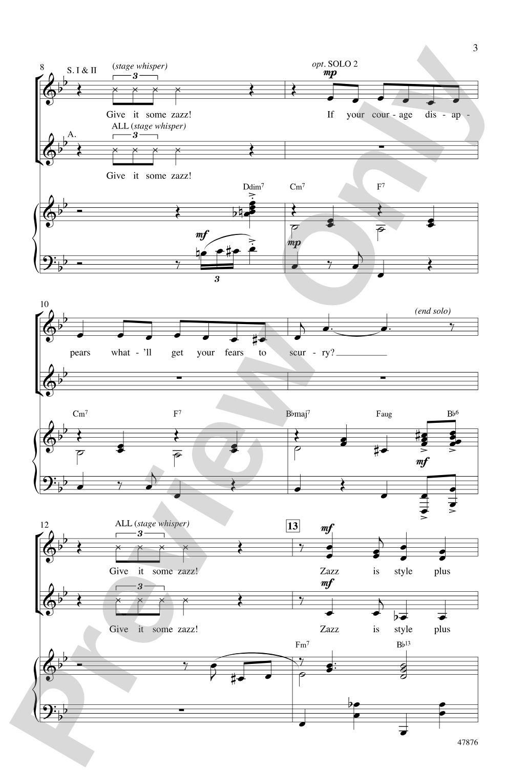 Zazz: SSA Choral Octavo