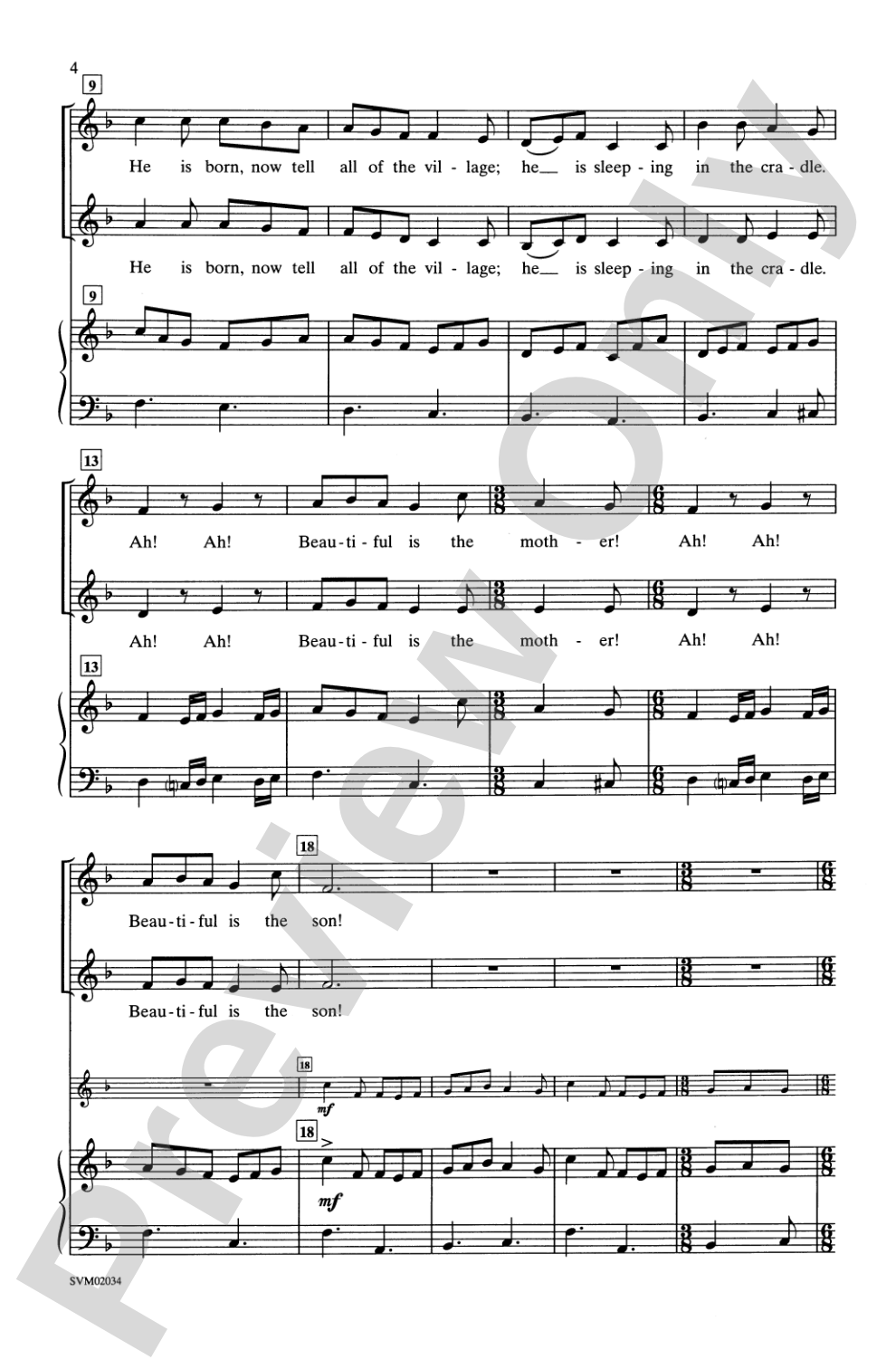 Bring a Torch, Jeannette, Isabella: 2-Part Choral Octavo