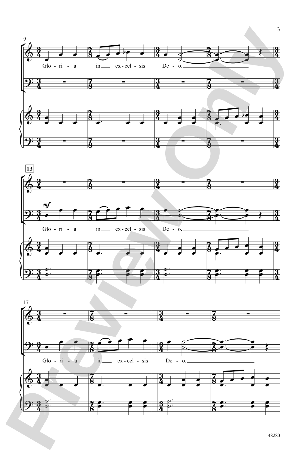Gloria in Excelsis Deo: SATB Choral Octavo