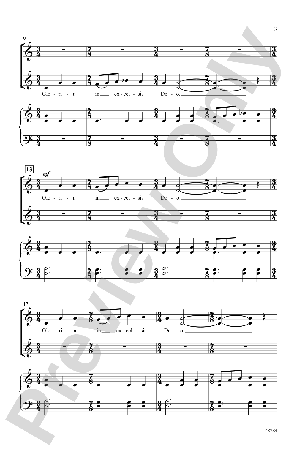 Gloria in Excelsis Deo: SSAA Choral Octavo