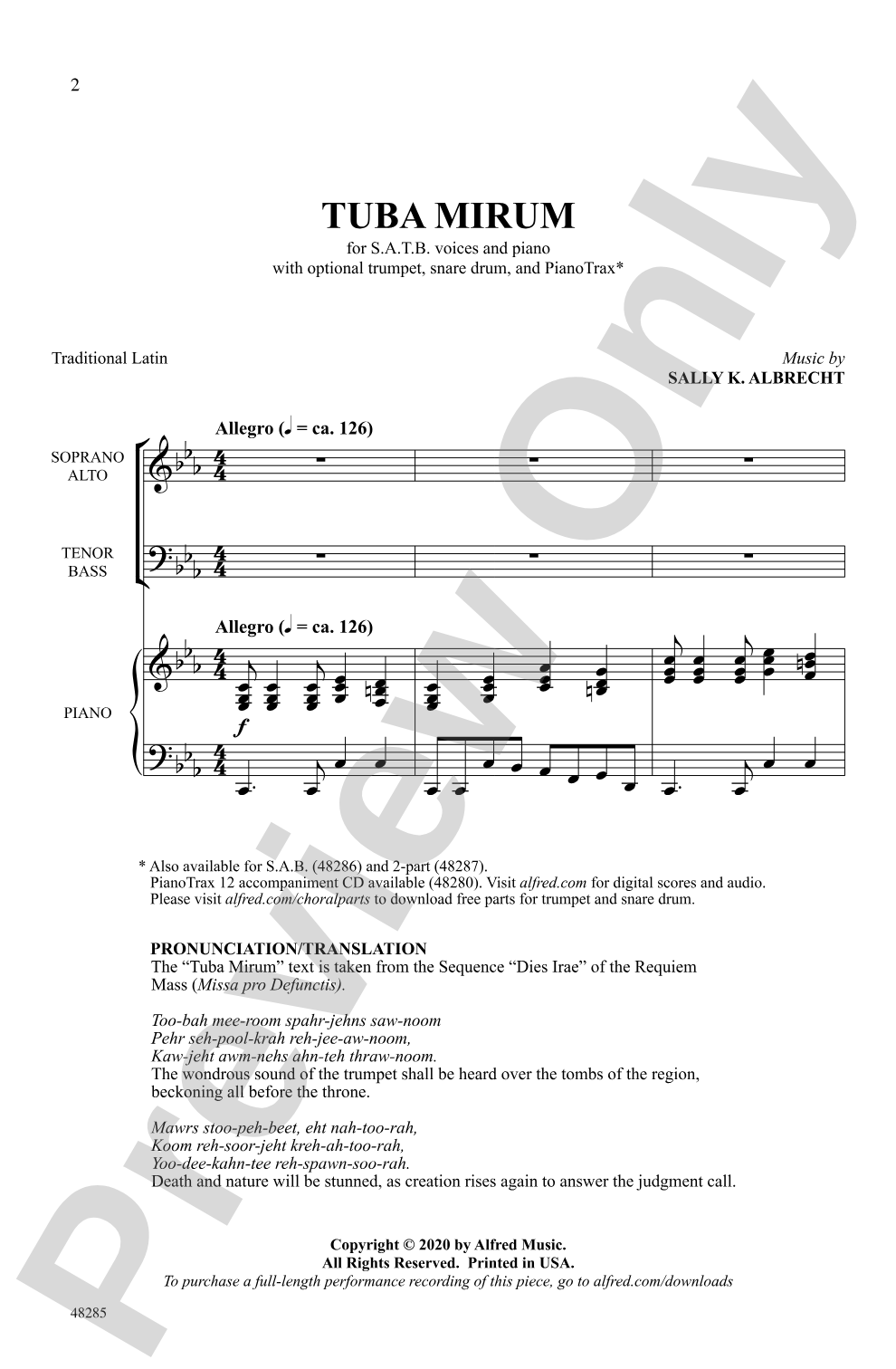 Tuba Mirum: SATB Choral Octavo