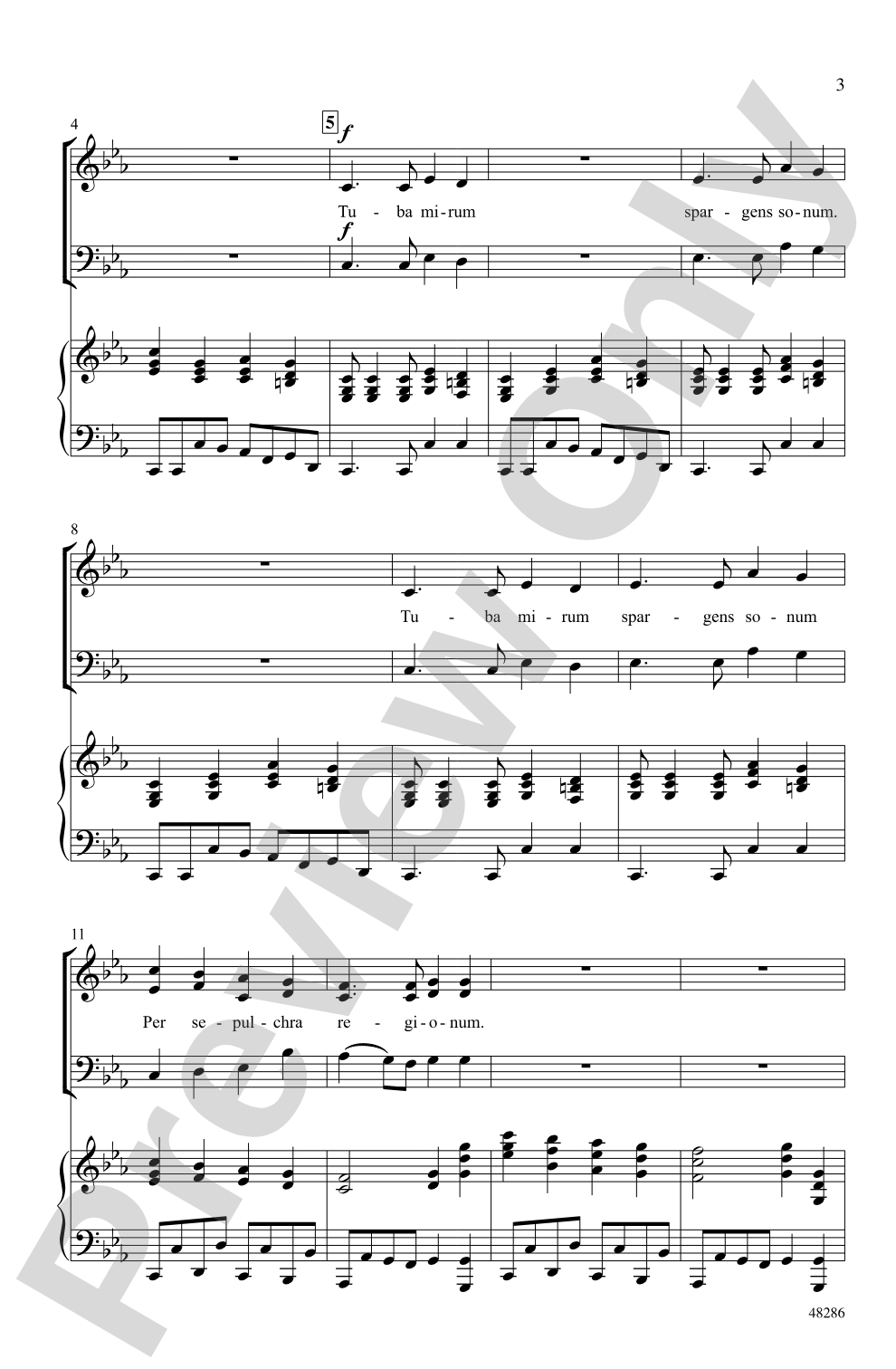 Tuba Mirum: SAB Choral Octavo