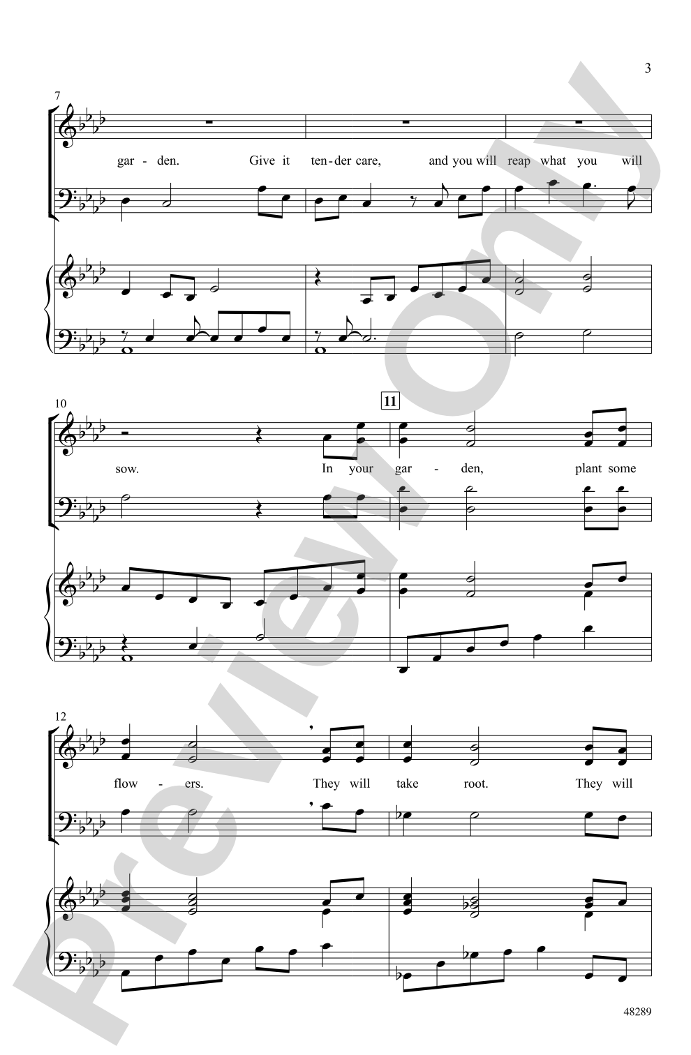 Grow Your Garden: SAB Choral Octavo