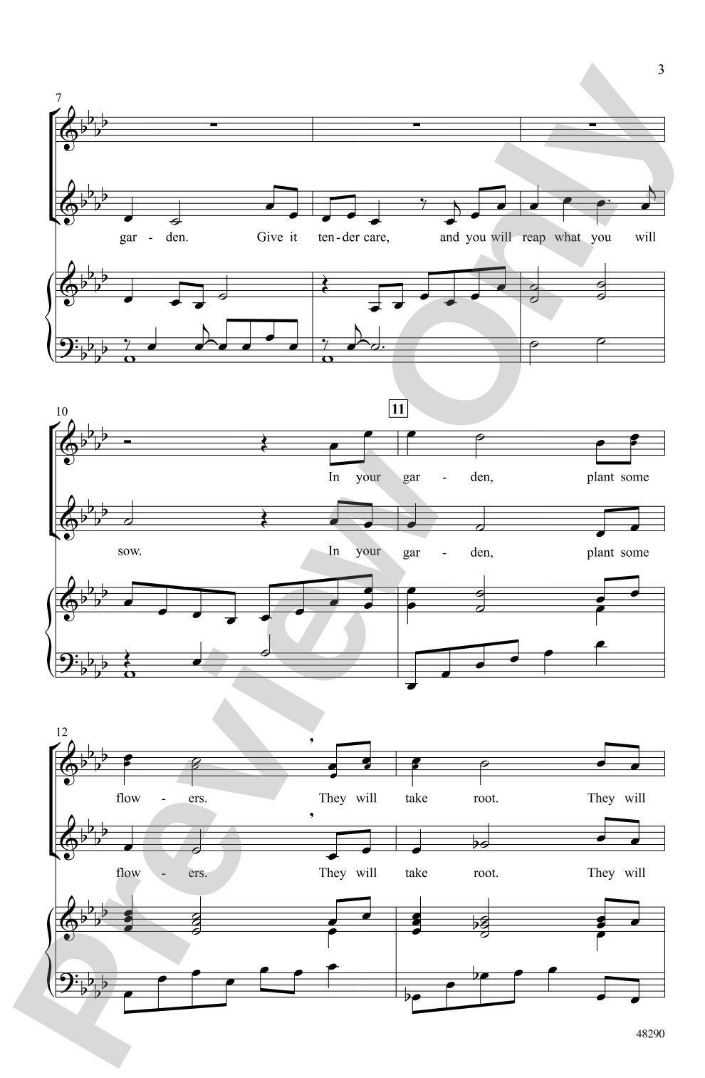 Grow Your Garden: 2-Part/SSA Choral Octavo