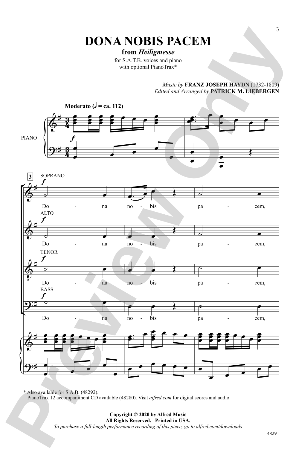 Dona Nobis Pacem: SATB Choral Octavo