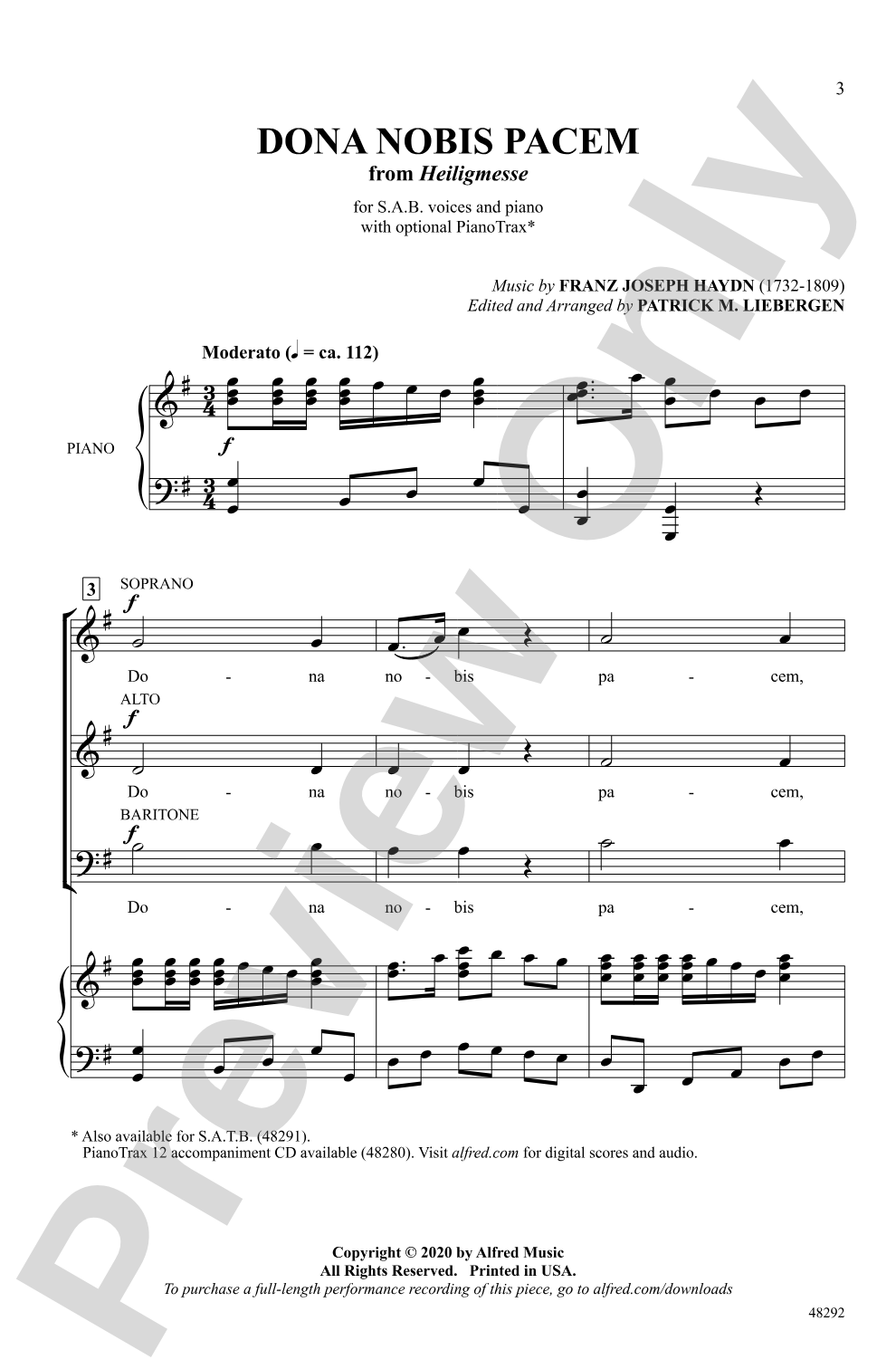 Dona Nobis Pacem: SAB Choral Octavo