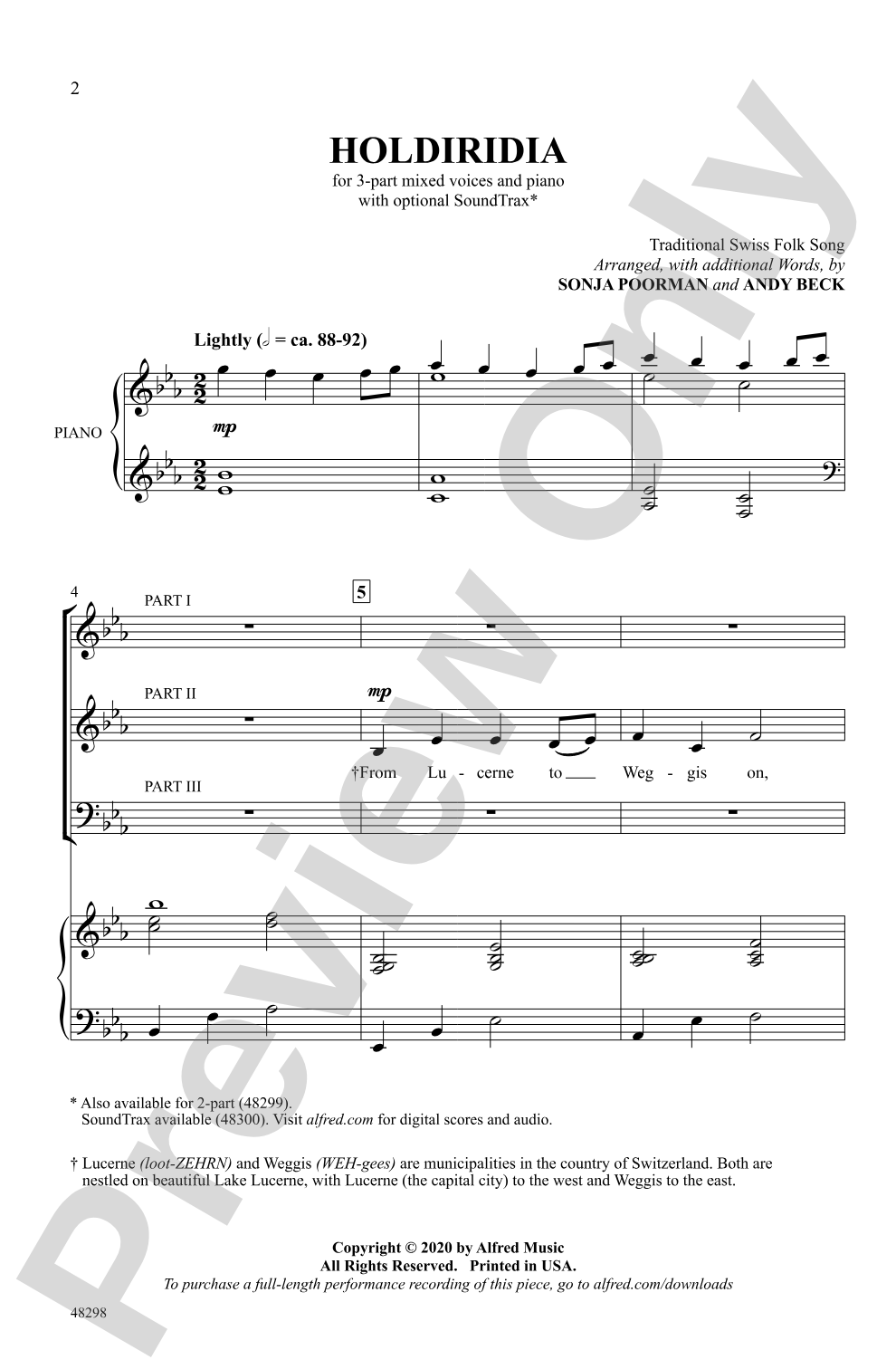 Holdiridia: 3-Part Mixed Choral Octavo