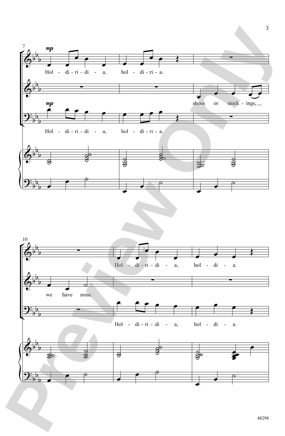 Holdiridia: 3-Part Mixed Choral Octavo