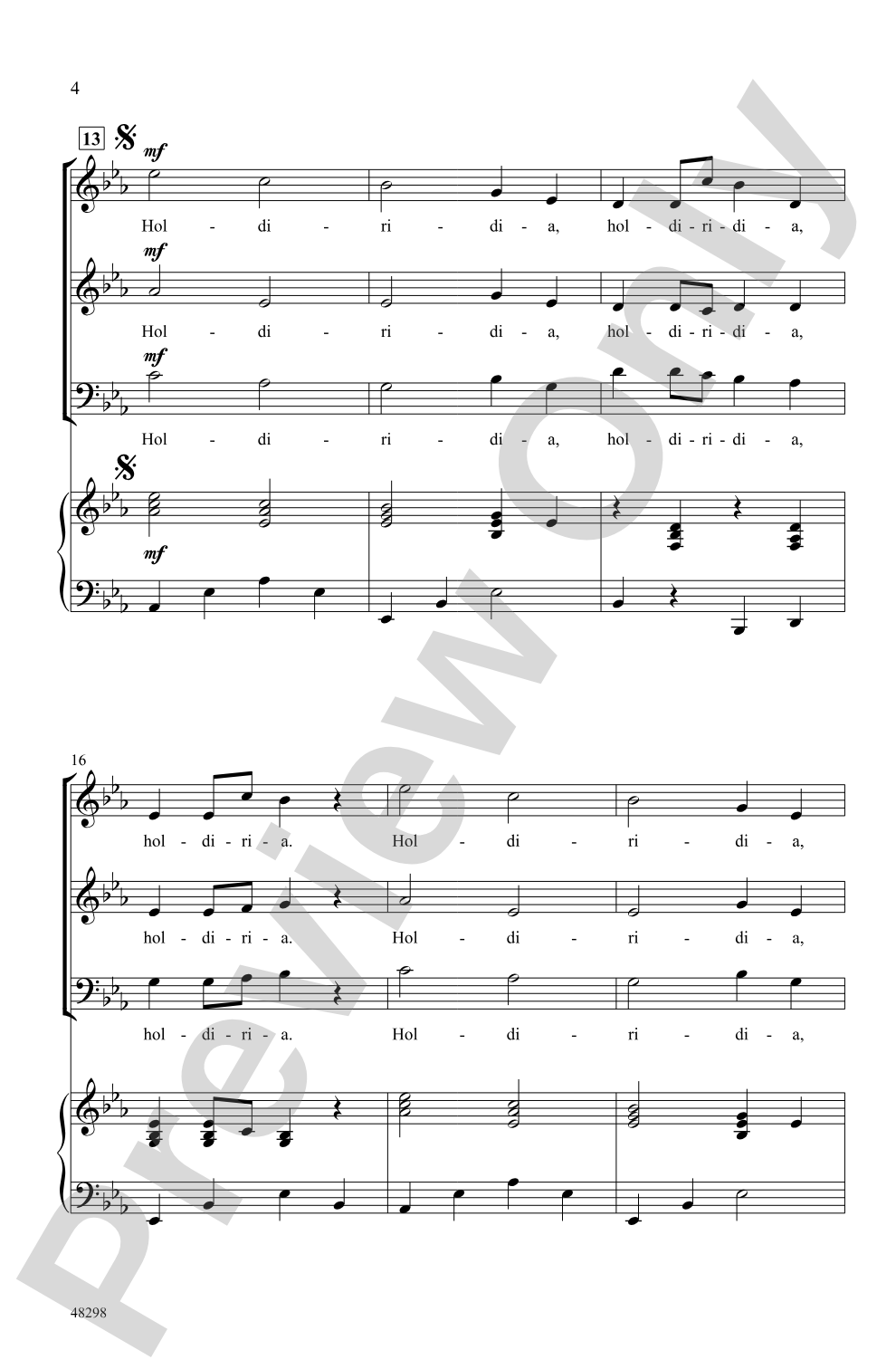 Holdiridia: 3-Part Mixed Choral Octavo