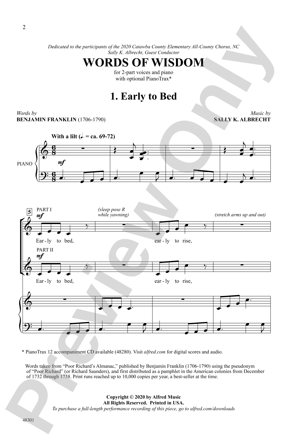 Words of Wisdom: 2-Part Choral Octavo