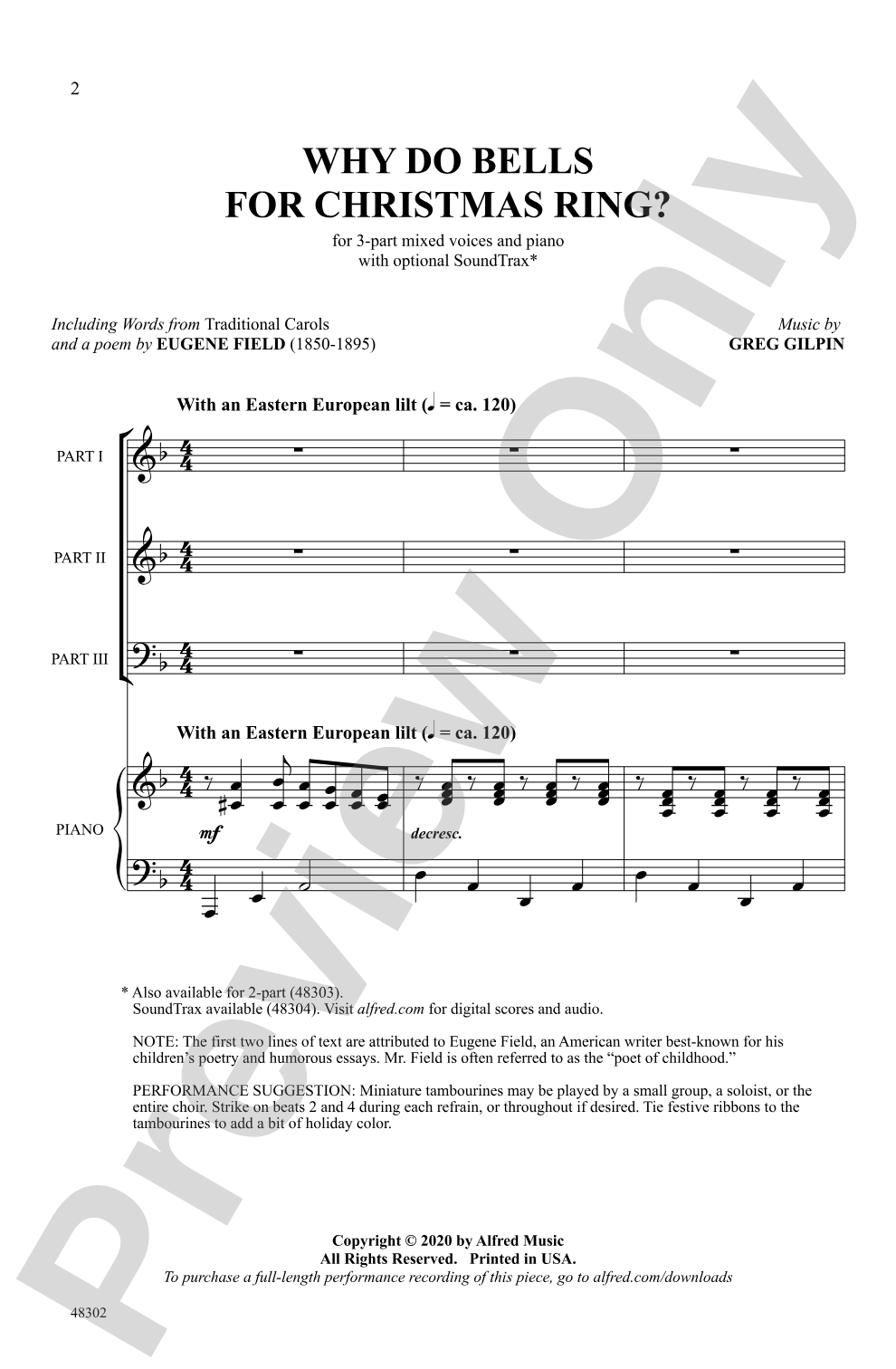 Why Do Bells for Christmas Ring?: 3-Part Mixed Choral Octavo