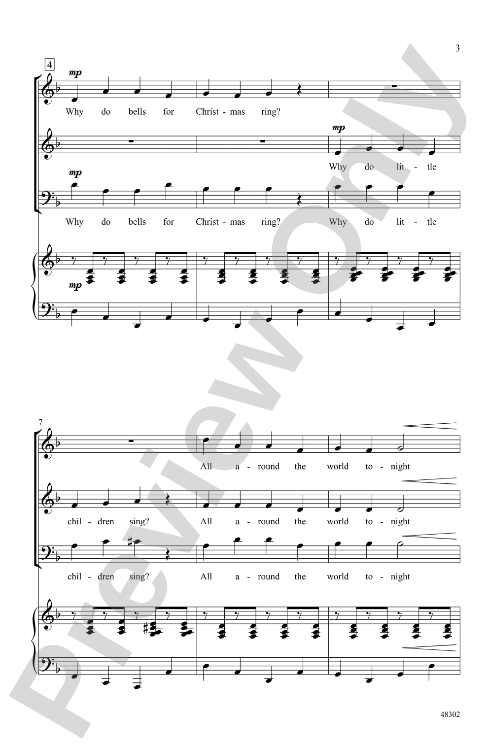 Why Do Bells for Christmas Ring?: 3-Part Mixed Choral Octavo