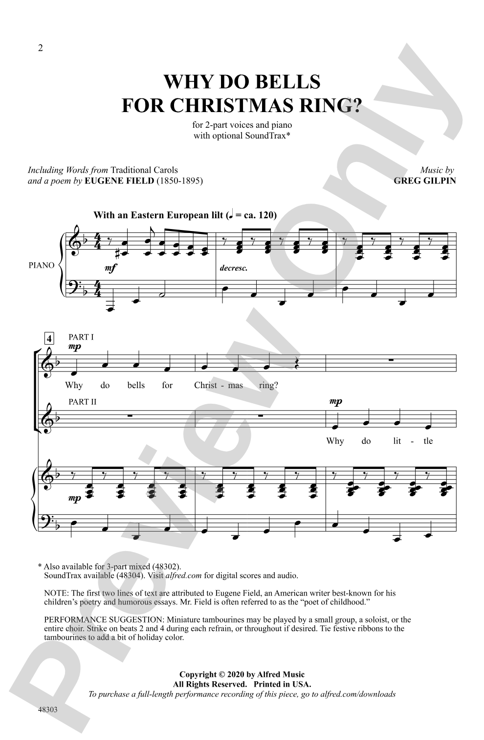 Why Do Bells for Christmas Ring?: 2-Part Choral Octavo