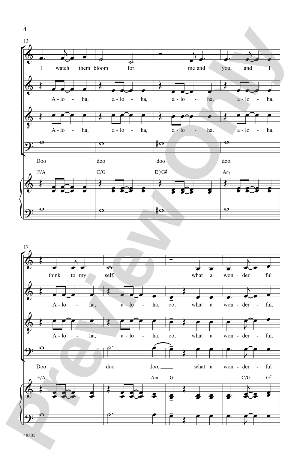 What a Wonderful World: SATB <i>a cappella</i> Choral Octavo