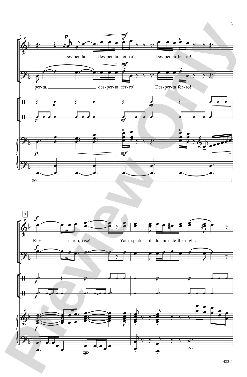 Desperta Ferro!: TTB Choral Octavo