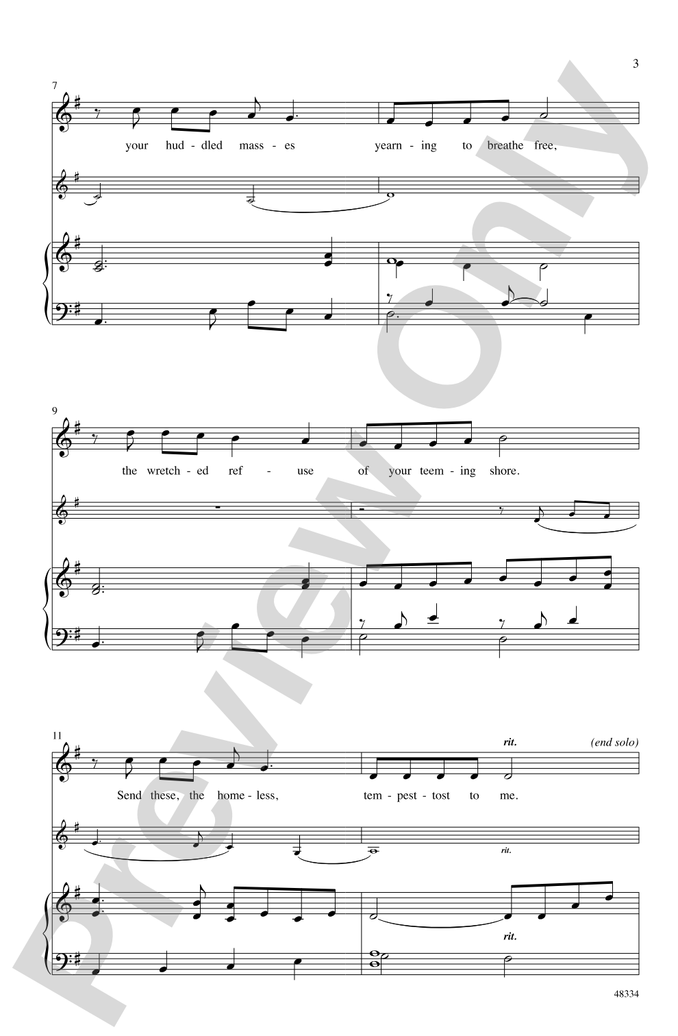 I Lift My Lamp: SATB Choral Octavo