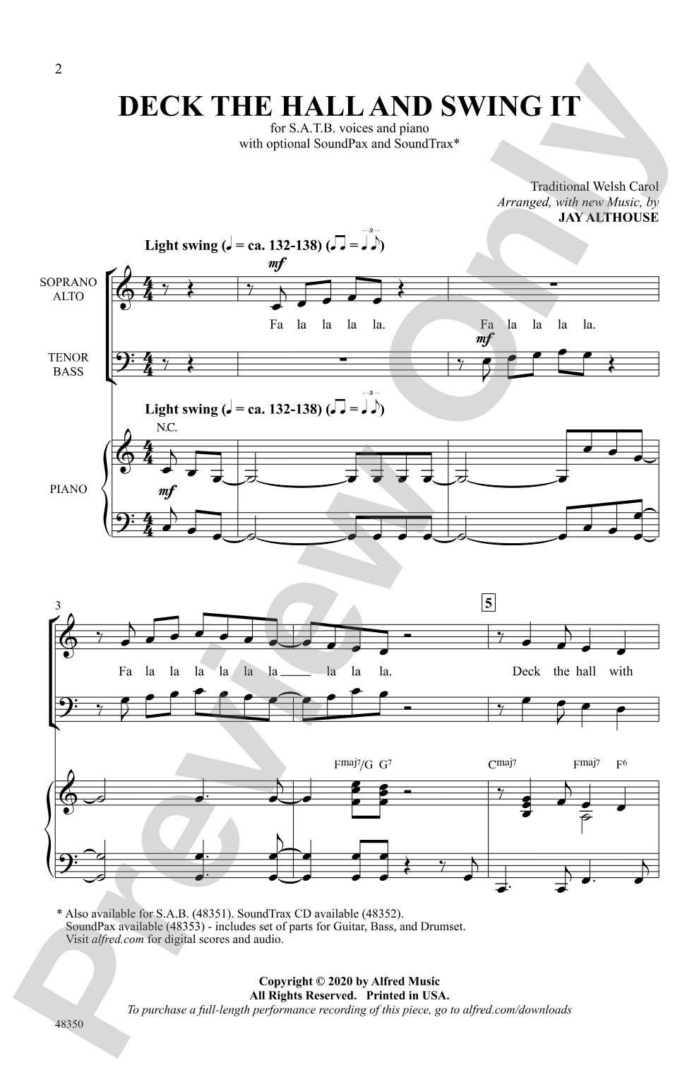 Deck the Hall and Swing It: SATB Choral Octavo