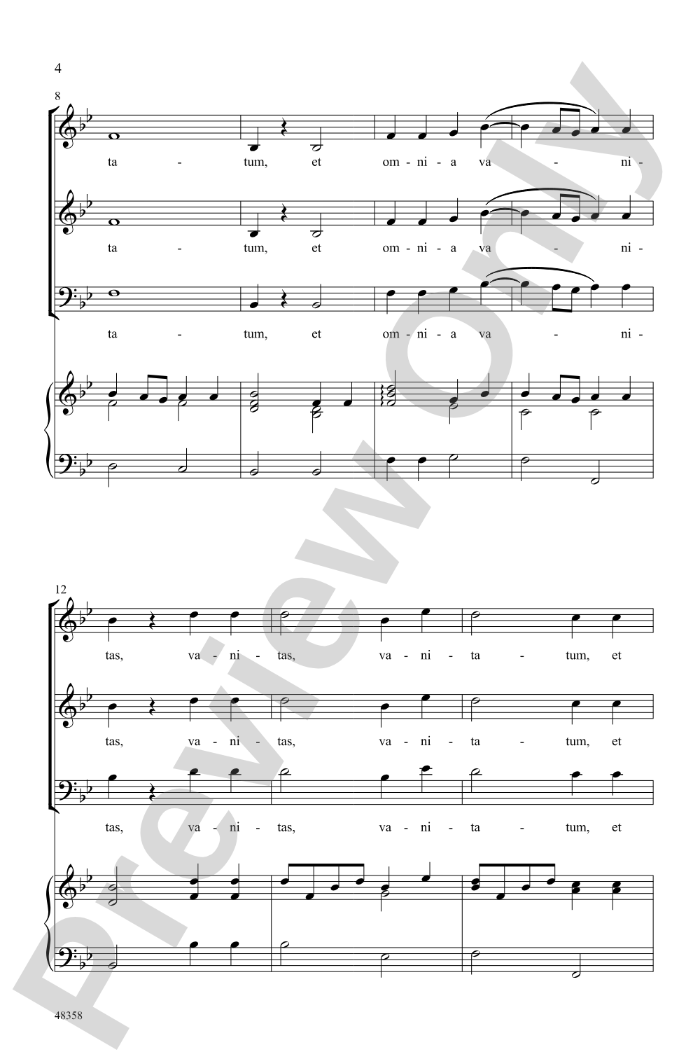 Vanitas Canon: SAB Choral Octavo