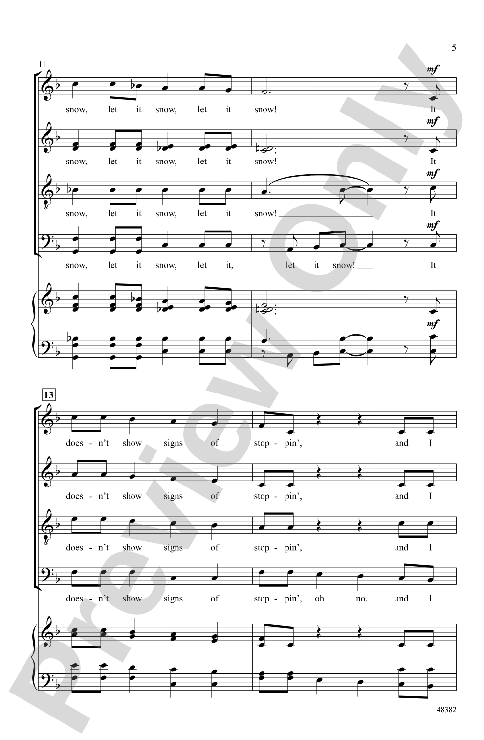Let It Snow! Let It Snow! Let It Snow!: SATB divisi, <I>a cappella</I> Choral Octavo