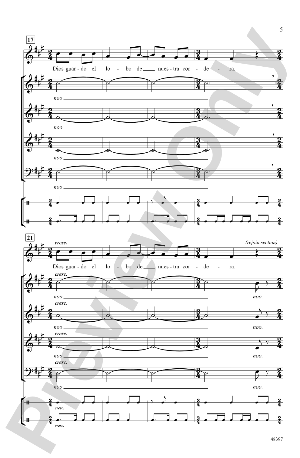 Riu, Riu, Chiu: SSAB, <I>a cappella</I> Choral Octavo