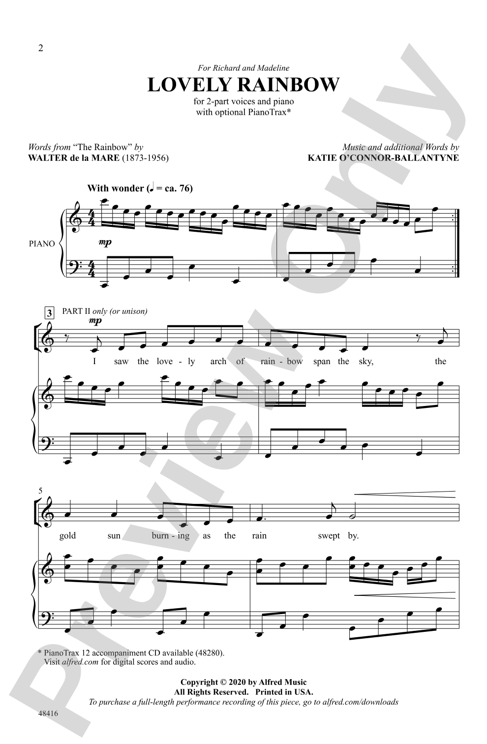 Lovely Rainbow: 2-Part Choral Octavo