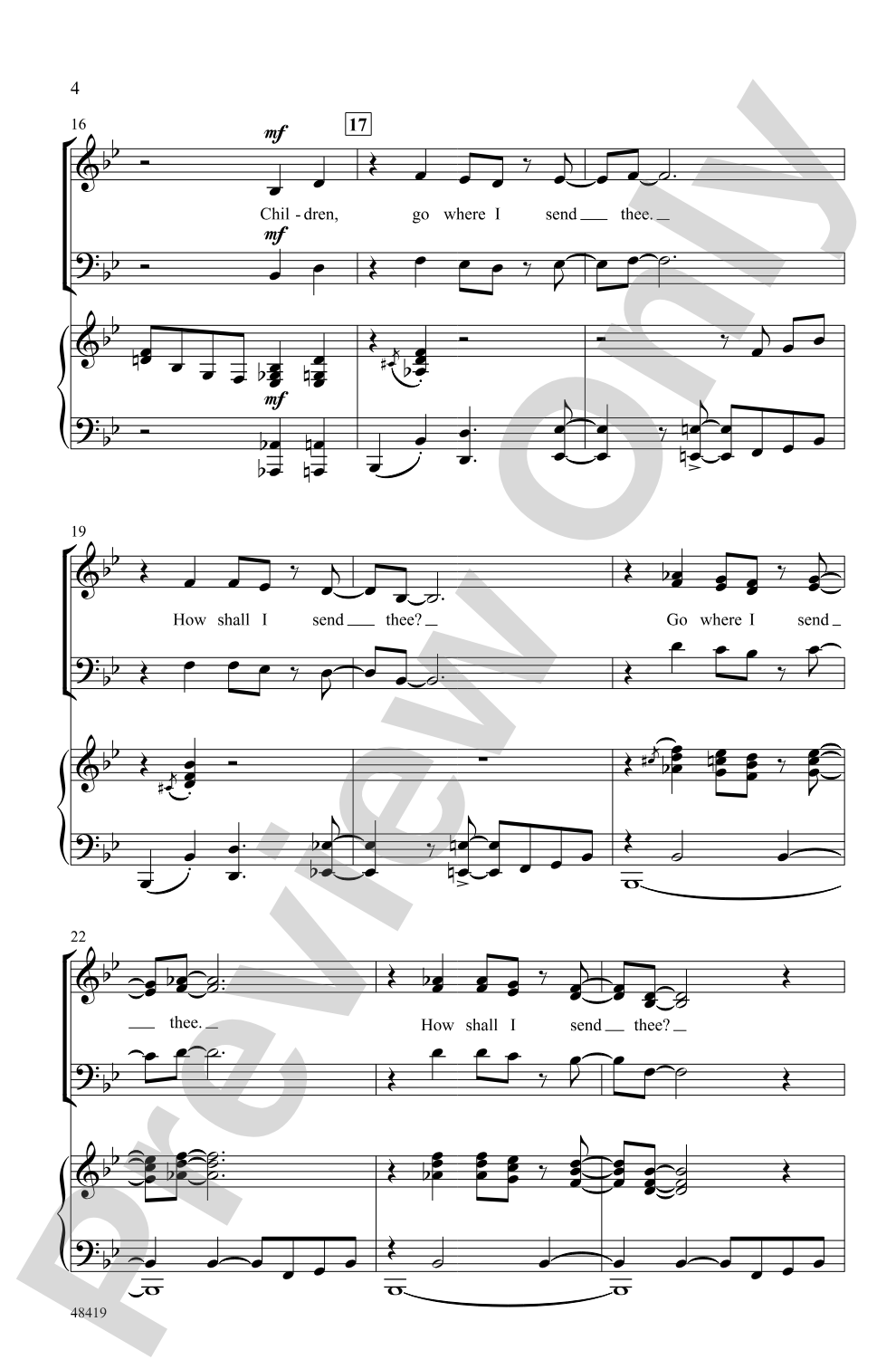 Children, Go Where I Send Thee: SATB Choral Octavo