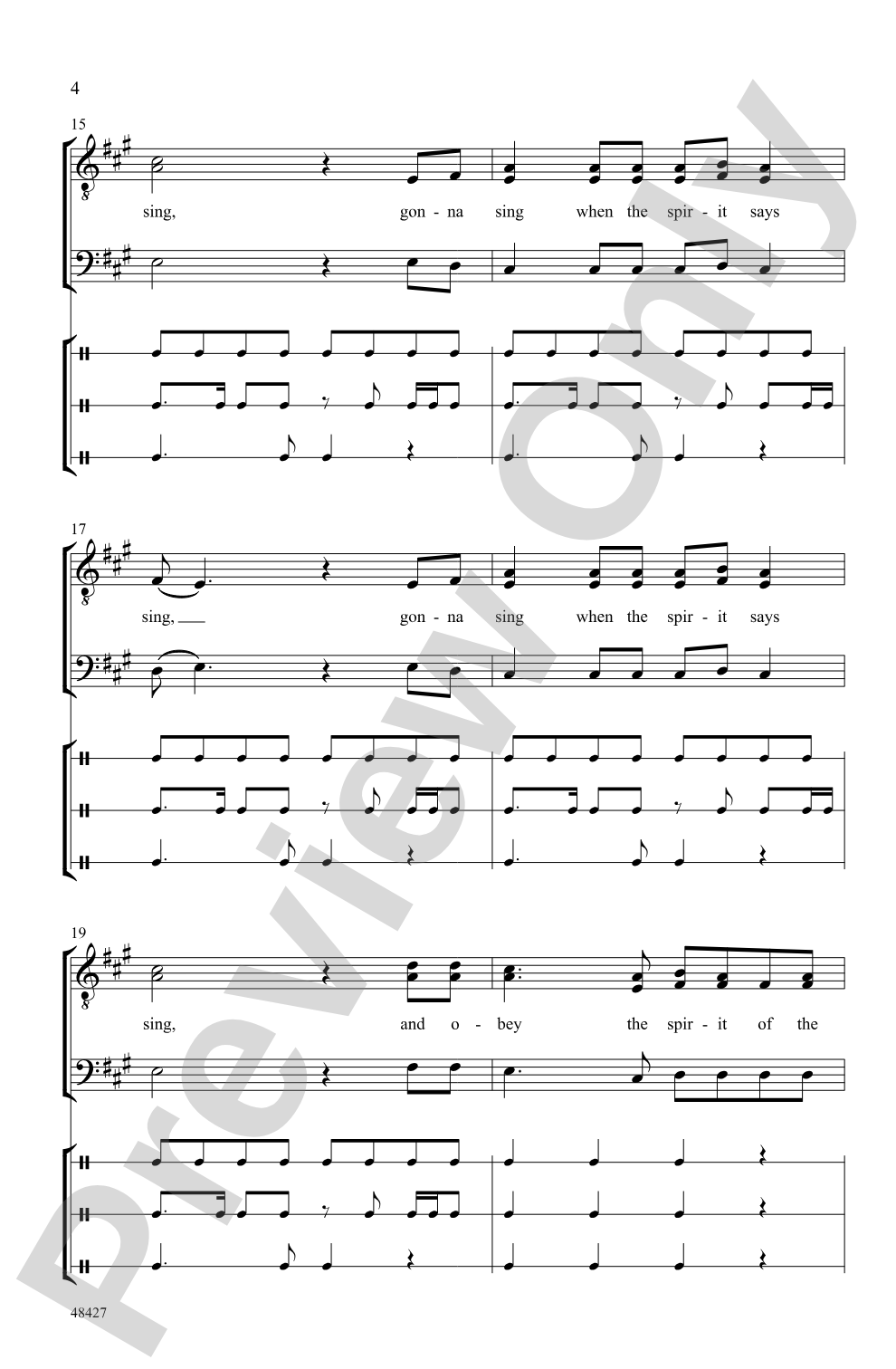 Gonna Sing: TTB, <i>a cappella</i> Choral Octavo