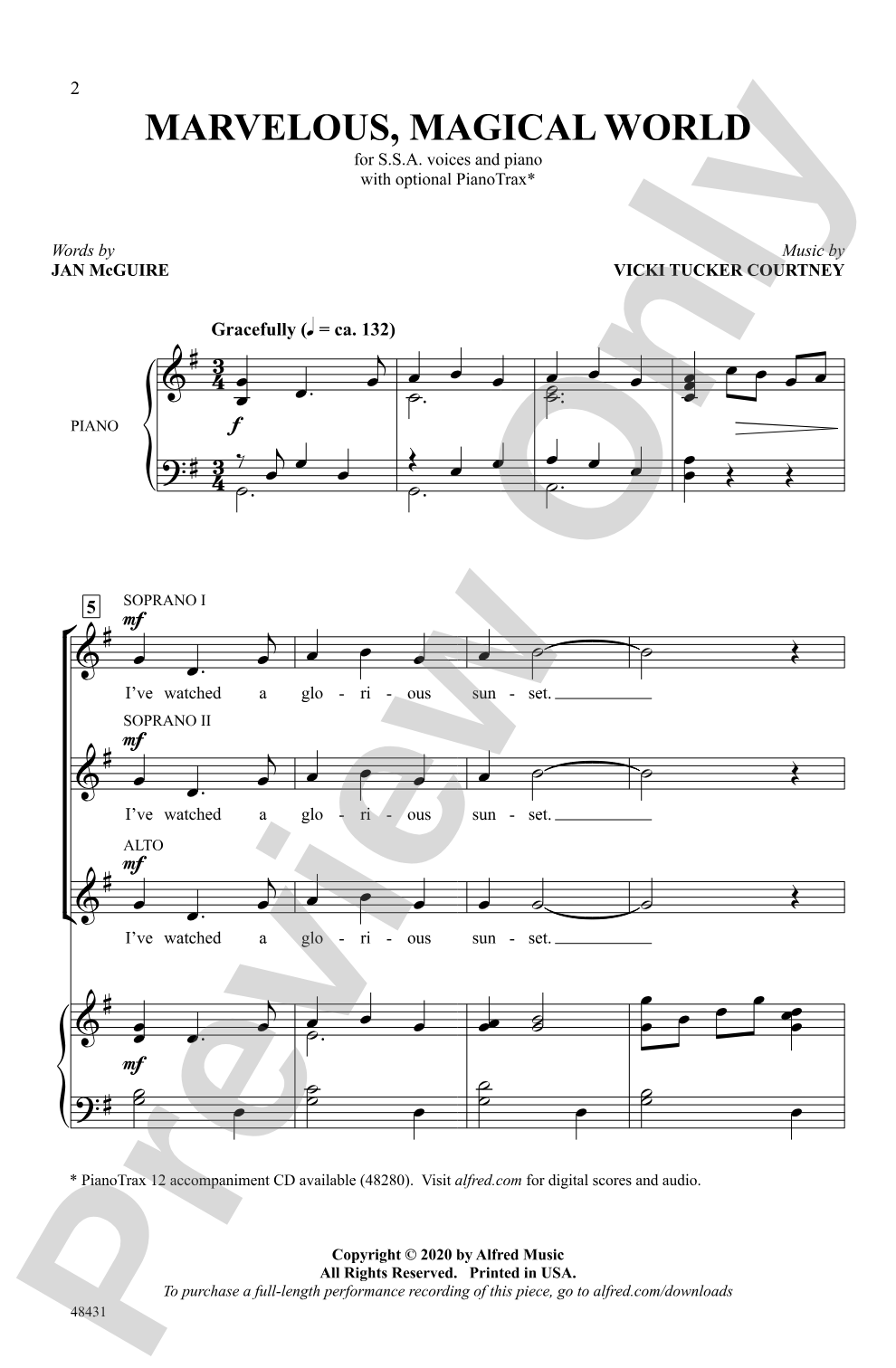 Marvelous, Magical World: SSA Choral Octavo