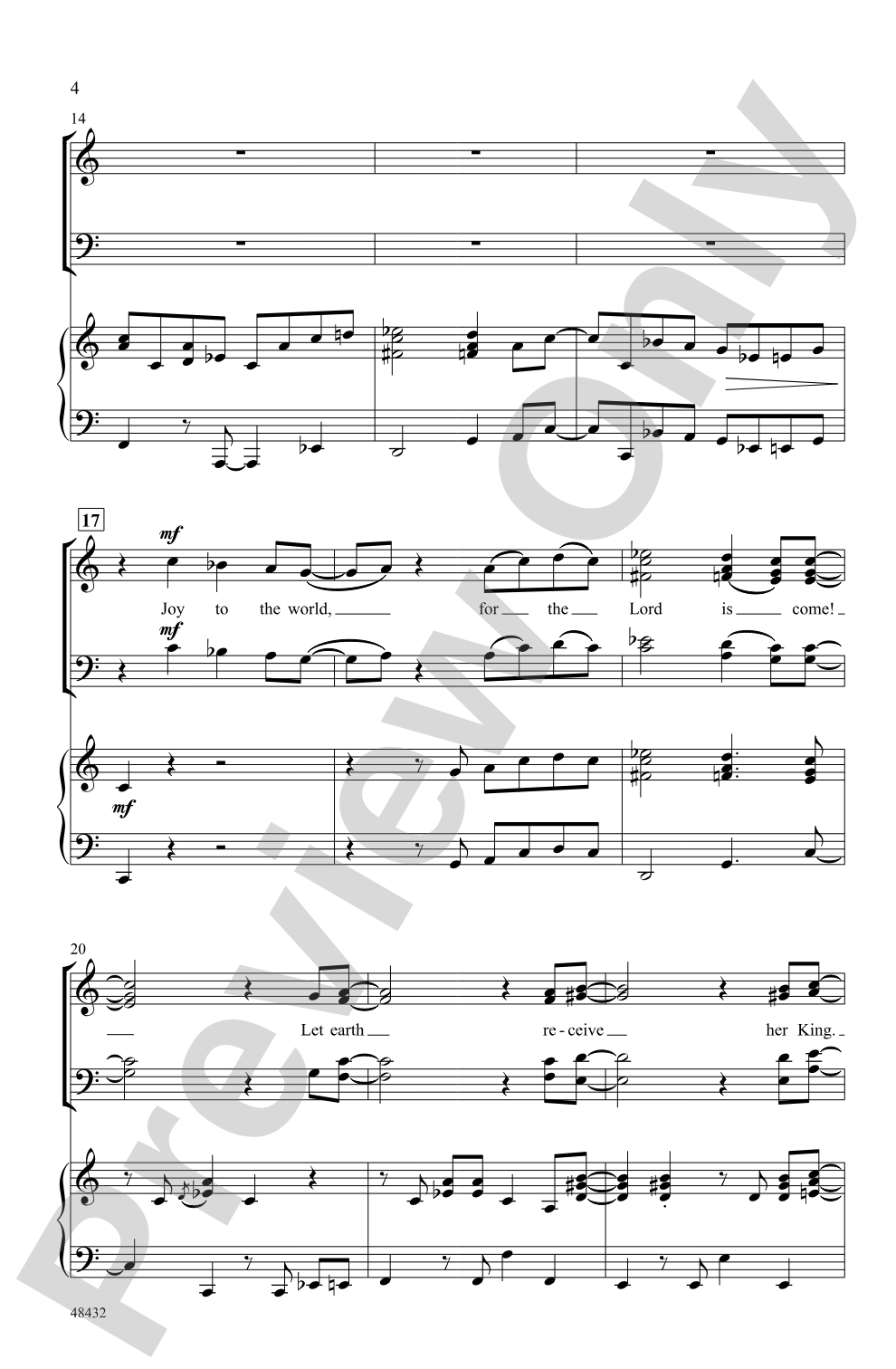 Joy to the World!: SSATB Choral Octavo