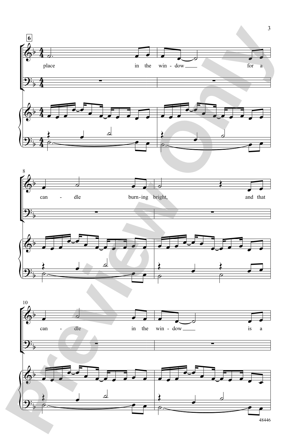 The Candle Is a Symbol: 3-Part Mixed Choral Octavo