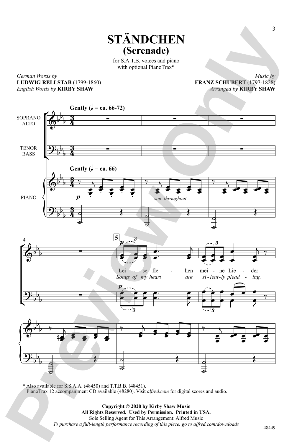 Ständchen: SATB Choral Octavo