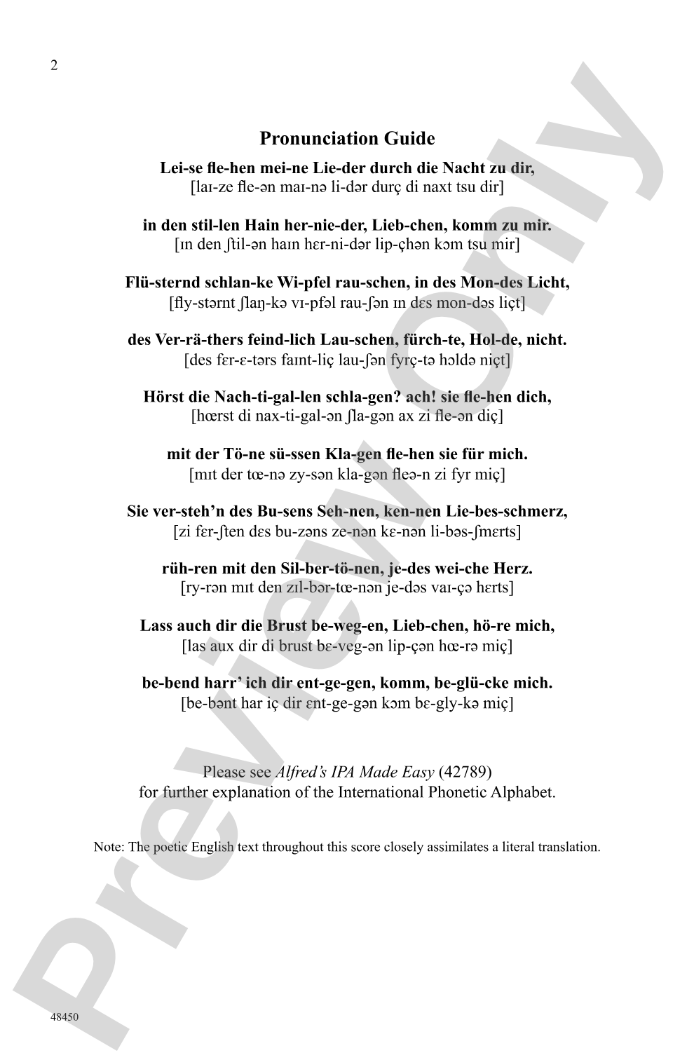 Ständchen: SSAA Choral Octavo