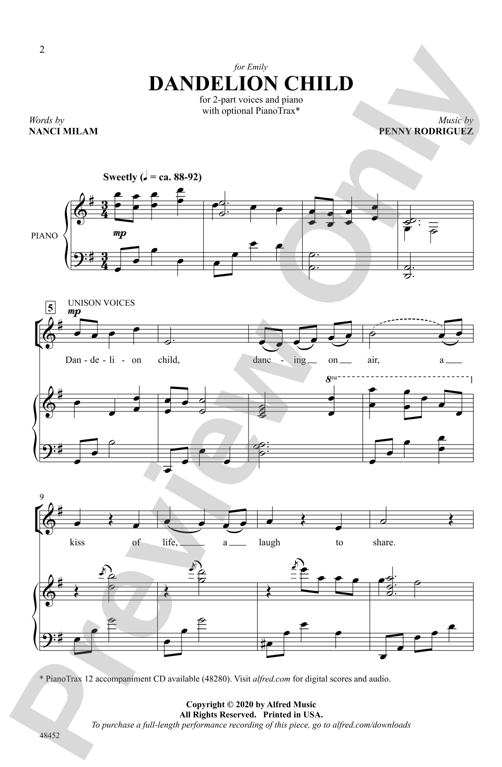 Dandelion Child: 2-Part Choral Octavo