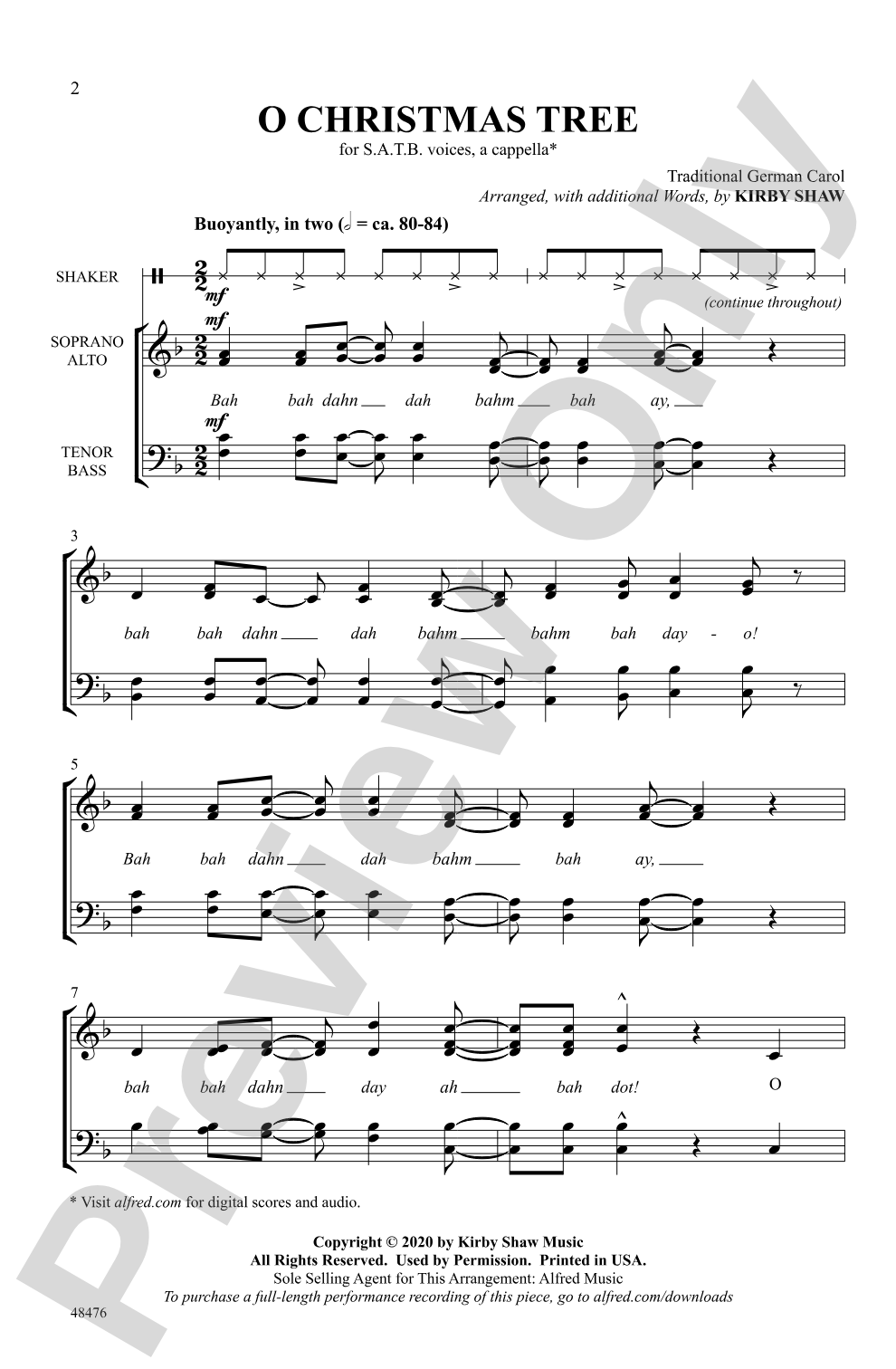 O Christmas Tree: SATB, <I>a cappella</I> Choral Octavo