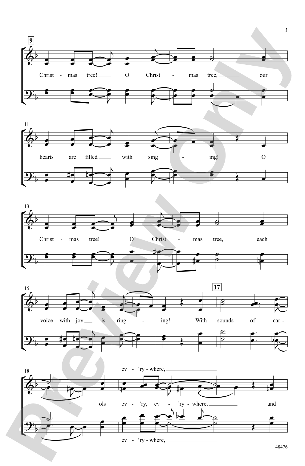 O Christmas Tree: SATB, <I>a cappella</I> Choral Octavo