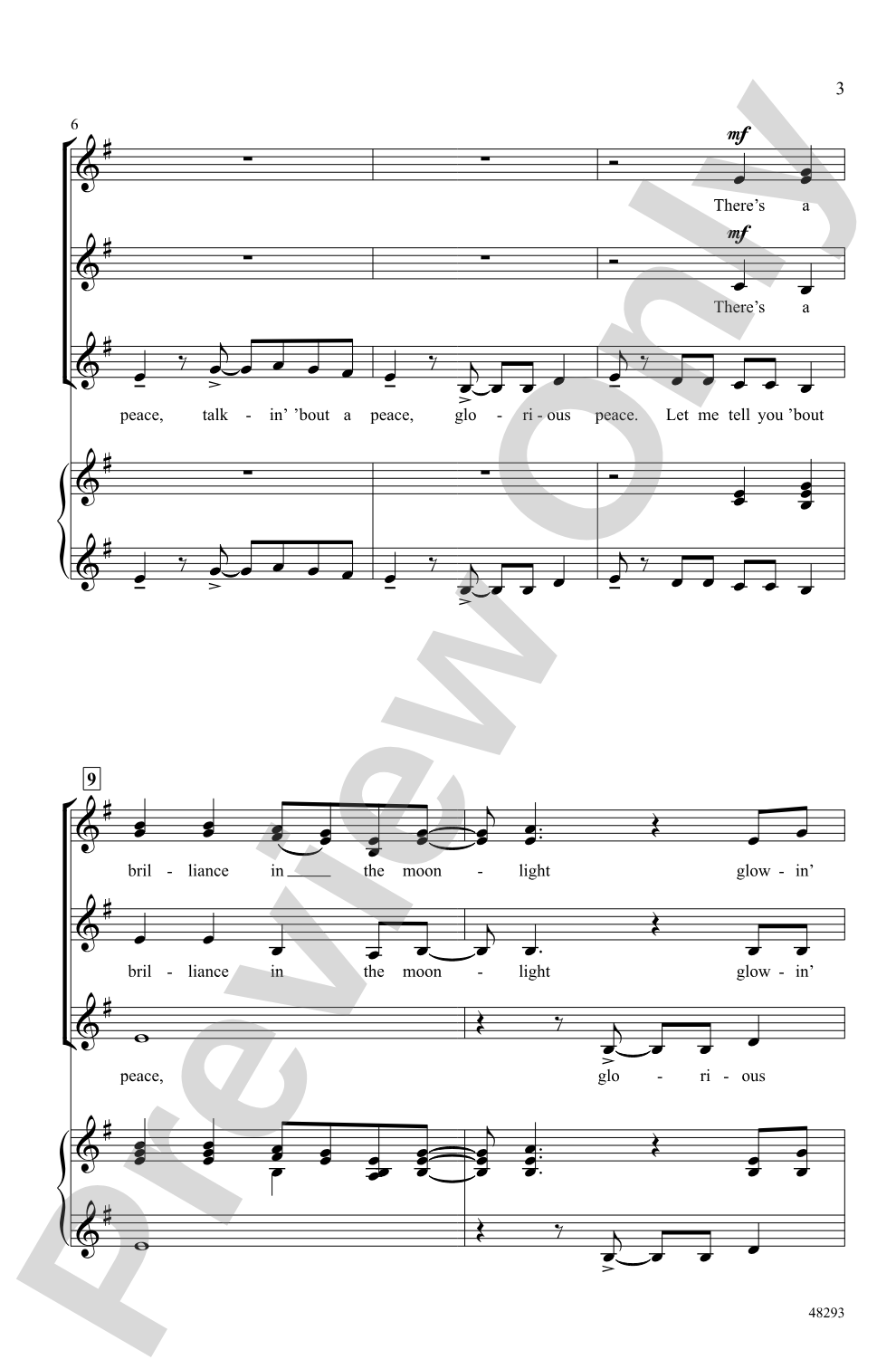 Glorious Peace: SSAA, <I>a cappella</I> Choral Octavo